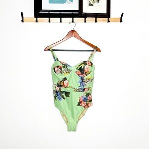 Albion Women’s Floral One-Piece Luxury Swimsuit w/Adjustable Straps Size M